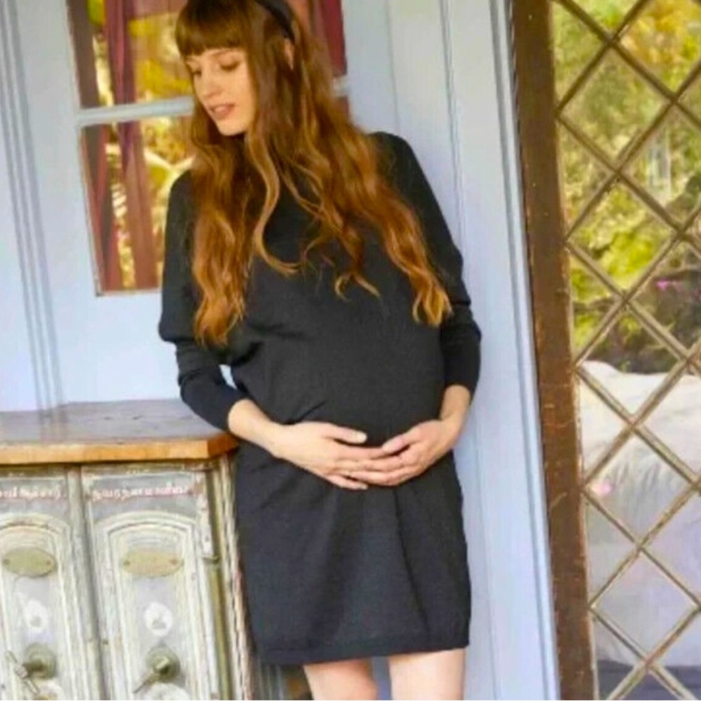 Hatch Lurex Belen Maternity Black Sweater Dress. Great dress! Only worn once.
